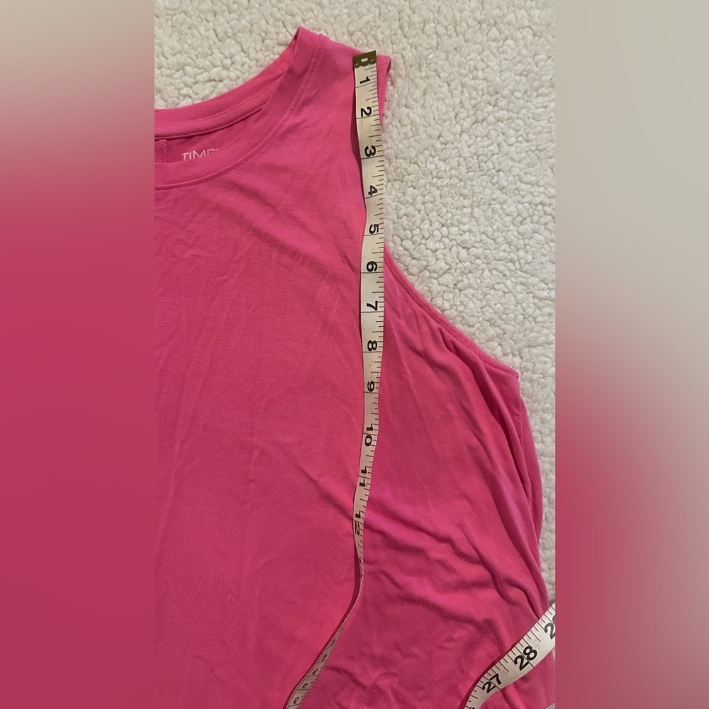 Time and Tru Women’s Pink Short Sleeve Dress size X-Large (16-18) with Pockets - Picture 8 of 11